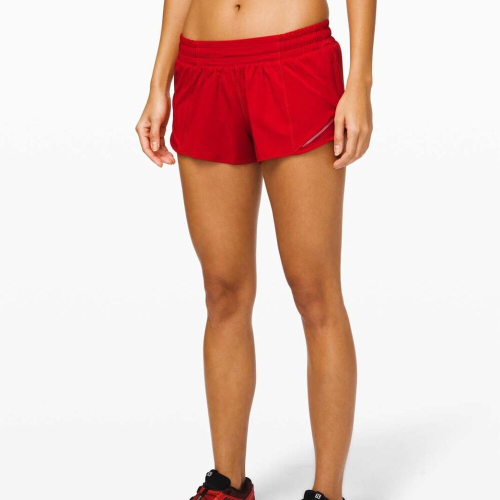 Lululemon Hotty Hot Short 2.5" Dark Red Size 4